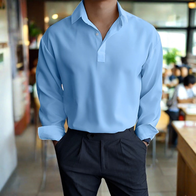 Samir | Langærmet Polo Shirt til Mænd i Casual Stil med Komfortabelt Materiale 3