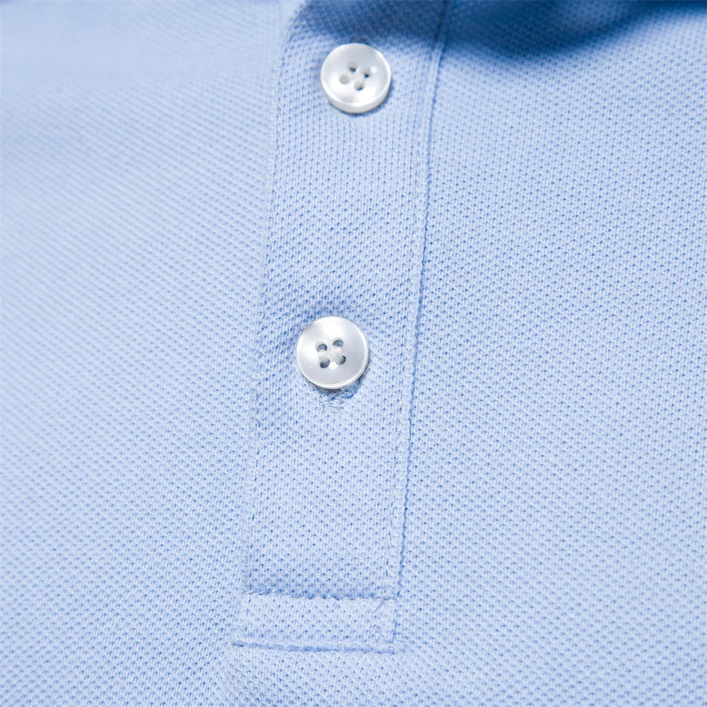 Stribet Polo Shirt Til Mænd Med Korte Ærmer Og Broderet Logo 8